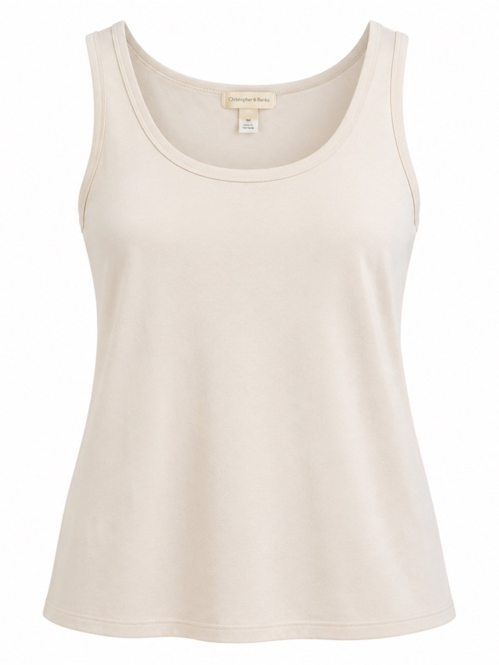 Dress Barn WHITE Scoop Neck Tank Top 5% spandex = stretchy 1X